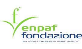 Logo ENPAF fondazione - Ente Nazionale di Previdenza e di Assistenza Farmacisti, con il simbolo di una f verde stilizzata.