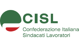 Logo CISL verde e rosso con la scritta estesa Confederazione Italiana Sindacati Lavoratori.