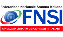 Logo FNSI (Federazione Nazionale Stampa Italiana), Sindacato Unitario dei Giornalisti Italiani, con icona chiocciola.