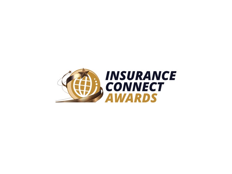 Logo Insurance Connect Awards: un globo dorato stilizzato avvolto da un nastro con stella.