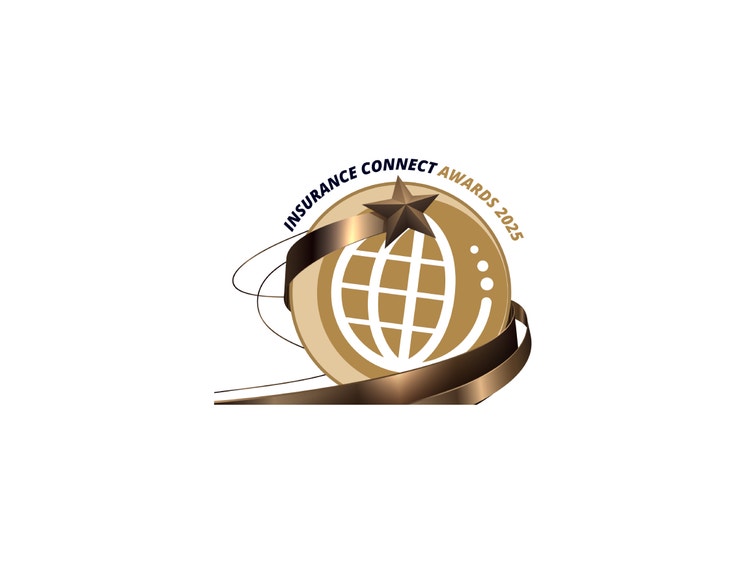 Logo Insurance Connect Awards 2025: un globo dorato stilizzato avvolto da un nastro con stella.