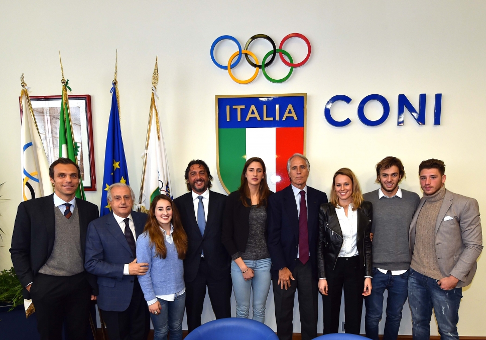 Giovanni Malagò, Carlo Cimbri e il Team Young Italy