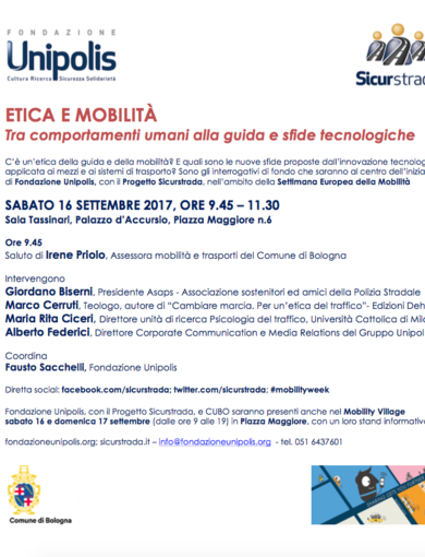 Etica e Mobilità - Programma Convegno 16 settembre 2017